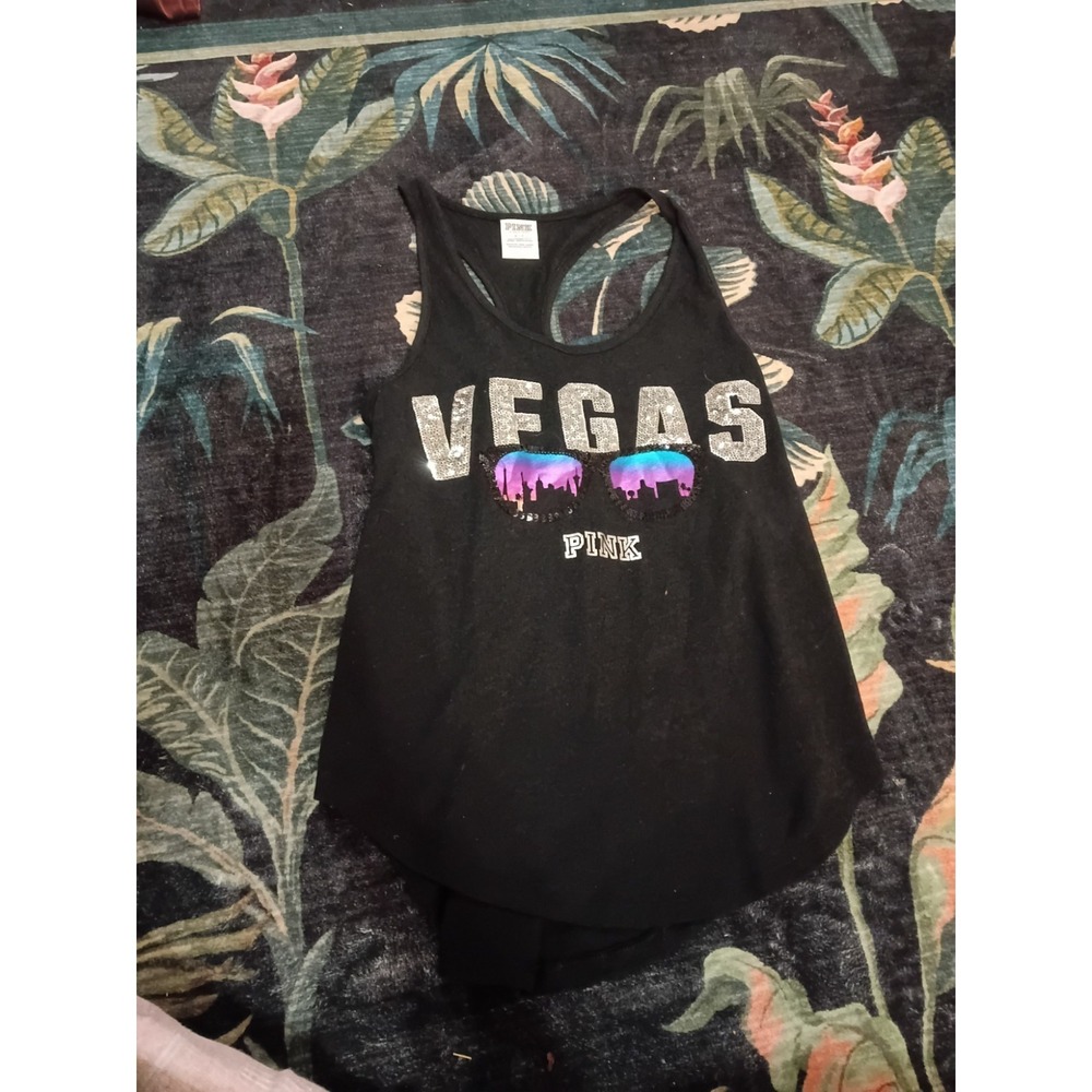 Victoria's Secret PINK Vegas Bling Tank Top Shirt Women's Small S